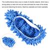 MECCANIXITY Washable Cleaning Shoes Cover Multifunction Chenille Duster Mop Slippers Foot Socks for House Floor, Pack of 2 Blue view 4
