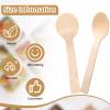 500 Pack Mini Wooden Spoons 3.9 Inch Disposable Wooden Spoons Birch Wooden Dessert Spoons Tiny Wooden Spoons Dessert Utensils for Eating Party Supplies, Chocolate Stirrers view 3