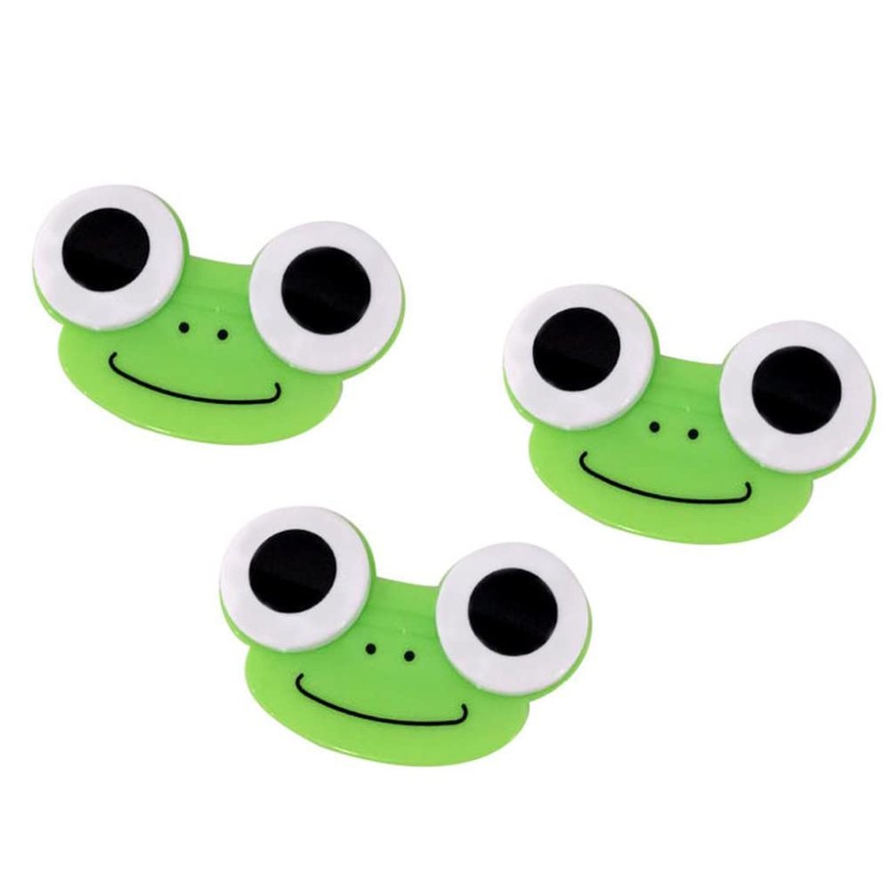 CurcKua 3PCS Contact Lens Case Cartoon Frog Shape Contact Lens Holder Cartoon Animal Lens Box