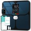 ABLEGRID Body Fat Scale,Digital Smart Bathroom Scale for Body Weight, Large Color Display Screen, 16 Body Composition Metrics BMI, Water Weigh, Heart Rate, Baby Mode, 400lb, Rechargeable view 1