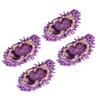 MECCANIXITY Washable Cleaning Shoes Cover Multifunction Chenille Microfiber Duster Mop Slippers Foot Socks Tools for House Floor, Pack of 4 Purple view 1