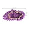 MECCANIXITY Washable Cleaning Shoes Cover Multifunction Chenille Microfiber Duster Mop Slippers Foot Socks Tools for House Floor, Pack of 4 Purple view 2