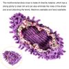 MECCANIXITY Washable Cleaning Shoes Cover Multifunction Chenille Microfiber Duster Mop Slippers Foot Socks Tools for House Floor, Pack of 4 Purple view 4
