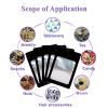 100 Pack Mylar Bags,Small Resealable Ziplock Foil Packaging Bags for Small Business Salts Lash Jewelry Sample view 4