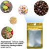 100 Pack Mylar Bags with Clear Window,Resealable Baggies Mini Ziplock Foil Pouch Bags for Small Business Sample Eyelash Jewelry view 3