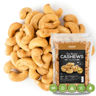Oven Dry Roasted Fancy Cashews with Sea Salt-32 oz (2 lbs)|Whole Cashew|No Oil|No PPO|Vegan and Keto Friendly|Made from Natural Cashews