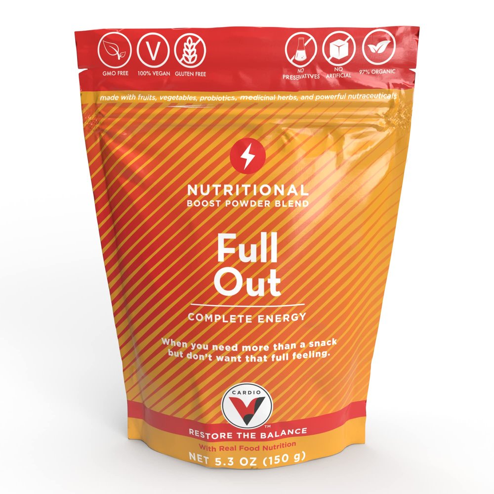 Cardio V FullOut - 30 Servings Nutrient-Packed Daily boosts for Jitter-Free Sustainable Energy Improve Overall Body Performance and Endurance Boosts Overall Health and Immunity