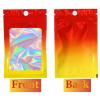 100 Pcs Holographic Bags Packaging,3.5x4.7 inch Smell Proof Mylar Resealable Mini Ziplock Pouch Bags for Small Business Makeup Jewlery Food Storage view 3
