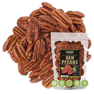 Premium Raw Pecan Halves 32oz (2 lb) | American-Grown, Non-GMO | Batch Tested Gluten & Peanut Free | No PPO or Preservatives | Rich Flavor for Snacking & Cooking