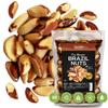 Premium Wild Harvested Dry Roasted Brazil Nuts with Sea Salt, 1 lb (16 oz)  High Selenium, Batch Tested Peanut & Gluten Free, Non-GMO, Kosher, Resealable Bag view 1