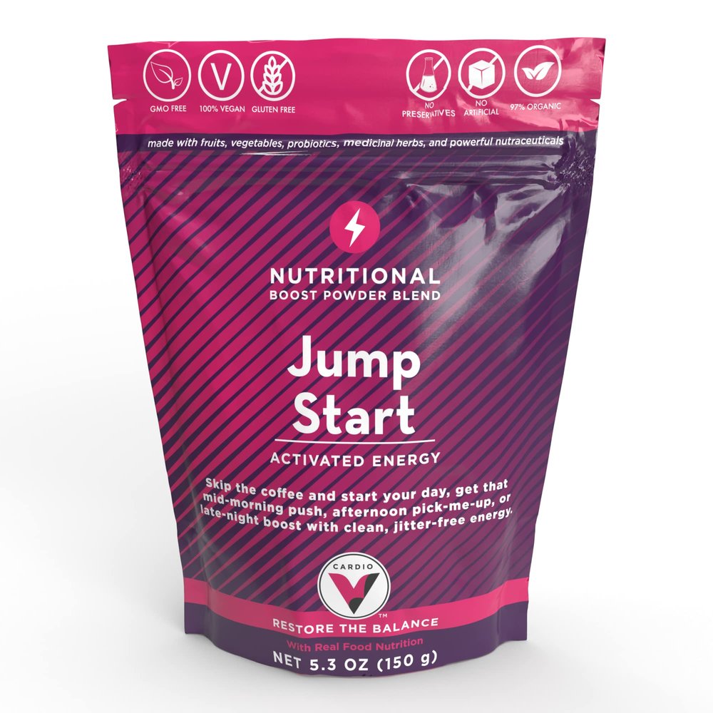 Cardio V JumpStart - 30 Servings Nutrient-Packed Daily boosts for Jitter-Free Sustainable Energy Enhances Learning Eliminates Brain Fog Boosts Overall Health and Immunity