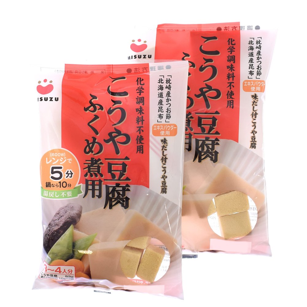 Konatu Japan Tofu Freeze-Dried Tofu Koya Tofu (1.87oz 53g) 2Bags No MSG Japanese Dried Tofu