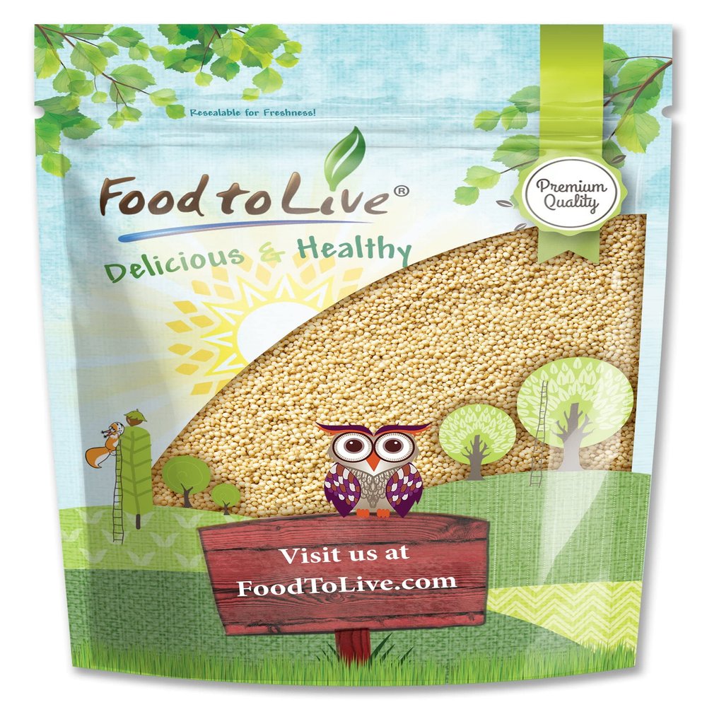 Food to Live Amaranth Grain, 2 Pounds - 100% Whole Seeds, Vegan, Kosher, Bulk. Sweet, Nutty Flavor. Rich in Protein, Calcium. Great Alternative to Rice or Quinoa. Great for Cereal, Salads, Soups