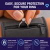 RingHero Wristband Ring Holder: Secure Wedding & Engagement Ring Pouch for Gym, Travel & Work | Prevent Loss & Damage | Hidden Zippered Pocket for Valuables | 4-Way Stretch - Gray view 2