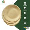 Charity Leaf Disposable Palm Leaf 7" Round Plates (200 pieces) Bamboo Like Serving Platters, Disposable Boards, Eco-Friendly Dinnerware For Weddings, Catering, Events view 2