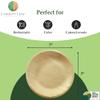 Charity Leaf Disposable Palm Leaf 7" Round Plates (200 pieces) Bamboo Like Serving Platters, Disposable Boards, Eco-Friendly Dinnerware For Weddings, Catering, Events view 3