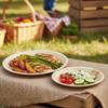 Charity Leaf Disposable Palm Leaf 7" Round Plates (200 pieces) Bamboo Like Serving Platters, Disposable Boards, Eco-Friendly Dinnerware For Weddings, Catering, Events view 4