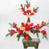 YUHUAWF Artificial Bonsai Chinese Style Jade Bonsai Money Tree Home Office Decor Jade Carving Bonsai Flower Ornaments Good Gifts for Moms and Friends for Home Office view 4