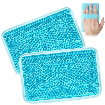Gel Ice Pack Ice Bag with Strap-Reusable Hot & Cold Pack Compress Therapy for Pain, Swelling,Injuries of Knee, Shoulder, Foot, Back, Ankle, Neck, Hip, Elbow,Wisdom Tooth (Blue-2Pack)