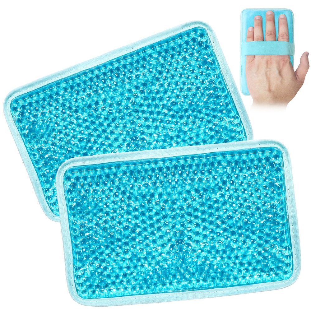 Gel Ice Pack Ice Bag with Strap-Reusable Hot & Cold Pack Compress Therapy for Pain, Swelling,Injuries of Knee, Shoulder, Foot, Back, Ankle, Neck, Hip, Elbow,Wisdom Tooth (Blue-2Pack)