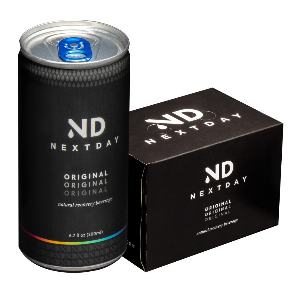 NextDay 6-Pack All-Natural Recovery Drink | Proprietary Formula with DHM, Multi-Vitamins, Zinc, Magnesium & a Little Caffeine| Be prepared for the NextDay | 6.8 fl oz/200 ml per can