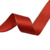 1 inch Wide Double Face Satin Ribbon with Gold Edges for DIY Gift Wrapping (red) view 1