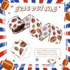 2 Rolls 20 Yards Football Wired Ribbon 2 Inches Football Printed Wide Wired Edge Ribbon for DIY Crafts Wreath Bow Package Wrapping Supplies, White Brown Black view 2