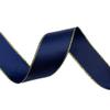 1 inch Wide Double Face Satin Ribbon with Gold Edges for DIY Gift Wrapping (Blue) view 1