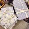 1 inch Wide Double Face Satin Ribbon with Gold Edges for DIY Gift Wrapping (Blue) view 4