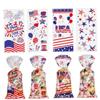 Ruluti 100pcs American Independence Day Party Cellophane Bags Plastic Clear Candy Gift Bags for Cookies Supplies view 4