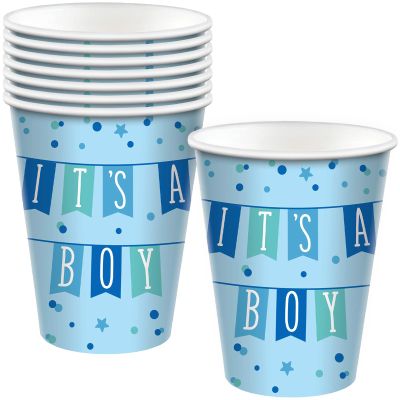 amscan It's a Boy Paper Cups - 9 oz. | Blue | 8 Pcs.