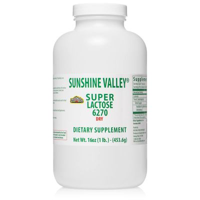 Sunshine Valley Super Lactose Dry Powder (FREE FLOW POUR) - Natural Sweetener & Baking Enhancer, Powdered Sugar for Cooking & Food Mixtures, Food Stabilizer & Filler - 16 oz