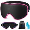 WAOAW Sleep Mask for Men Women: Blackout Eye Masks for Sleep - 3D Breathable Soft Comfortable Eye Mask for Travel - Adjustable Light Blocking Night Masks for Sleeping view 1