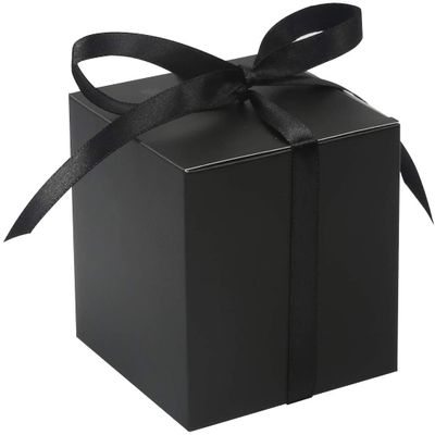 COTOPHER 25pcs Wedding Favor Boxes, Paper Gift Boxes 3x3x3 Inches Small Gift Boxes with Ribbons for Gifts, Crafting, Cupcake, Candy, Bridesmaid Proposal Boxes