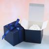 COTOPHER 25pcs Wedding Favor Boxes, Paper Gift Boxes 3x3x3 Inches Small Gift Boxes with Ribbons Small Boxes for Gifts, Crafting, Cupcake, Candy, Bridesmaid Proposal Boxes view 4