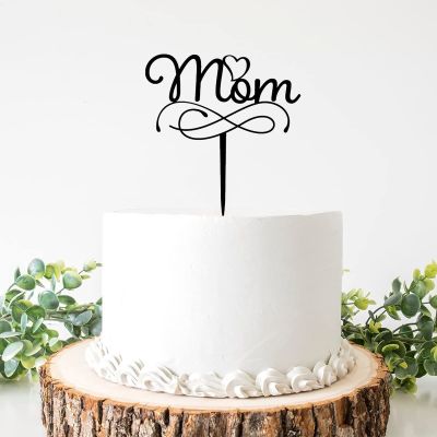 Happy Mothers Day Cake Topper, Mom, Happy Birthday Mom Sign, Mom Birthday Party Decorations, Mothers Day Gift Ideas, 6Inch