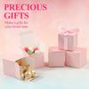 COTOPHER 25pcs Pink Wedding Favor Boxes, 3x3x3 Inch Gift Boxes with Ribbons for Wedding, Baby Shower, Birthday, Bridal Shower view 2