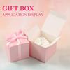 COTOPHER 25pcs Pink Wedding Favor Boxes, 3x3x3 Inch Gift Boxes with Ribbons for Wedding, Baby Shower, Birthday, Bridal Shower view 3