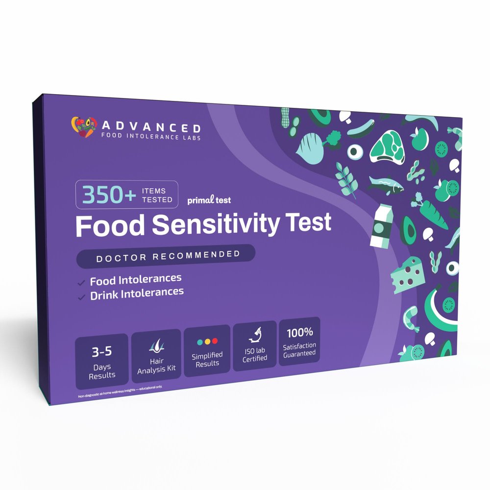 AFIL Primal | Food & Drinks Sensitivity Home Test Kit for Adults & Kids | 350+ Items, Gluten, Dairy | Fast Results | Holistic Health