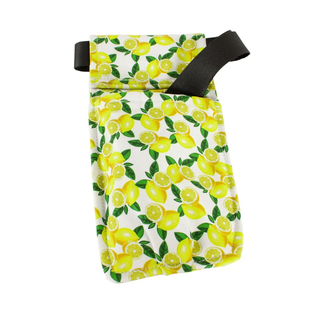 Appease Massage Lotion Bottle Holster - Fun and Stylish Washable Holsters - 100% Cotton Duck Cloth - Removable Belt, Use Ours or Your Own. Our Belt Fits 26-44 Inch Waists - Lemoncello