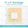 ViveCare Silicone Foam Dressing 4x4 with Border Adhesive - Bed Sore Bandage Foam Wound Dressing - Silicone Bordered Foam Dressing with Adhesive Border - Pressure Sore & Ulcer Wound Patches (5 Pack) view 2