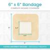 ViveCare Silicone Foam Dressing 6x6 with Border Adhesive - Bed Sore Bandage Foam Wound Dressing - Silicone Bordered Foam Dressing with Adhesive Border - Pressure Sore & Ulcer Wound Patches (5 Pack) view 2