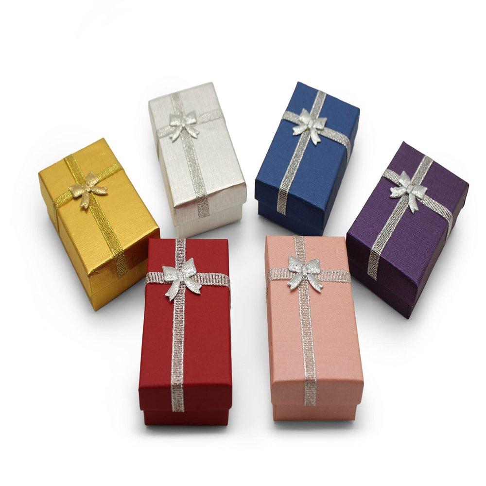 12 Pretty Wrapping Boxes for Small Gifts by FELANA'S | Dimensions: 5 x 8 x 3 cm - 1.97 x 3.15 x 1.18 in | Cute and Elegant Wrapping Present Box for Weddings, Parties, Christmas, Celebrations | Wrap a Beautiful Present for Someone Special