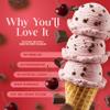 Triple Scoop - Premium Cherry Choc Chip Ice Cream Mix For Ice Cream Maker. Simple, Easy, Delicious. From Gourmet Mix To Maker in 5 Min, Makes 2 Creamy Qrts, Made in USA (1 Pack, Cherry Choc Chip) view 3
