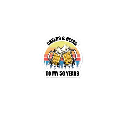 Novelty Vintage Cheers and Beer to My 50 Years Celebrant Hilarious Birth Feasts