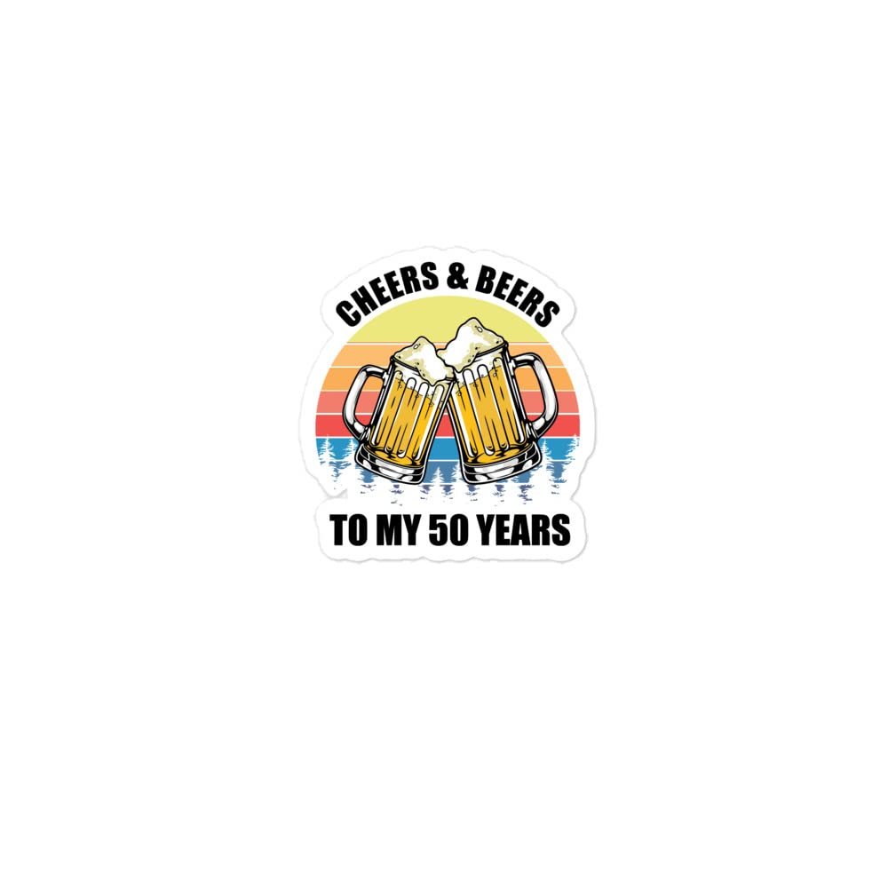 Novelty Vintage Cheers and Beer to My 50 Years Celebrant Hilarious Birth Feasts