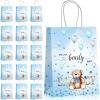 16 Pack Bear Baby Shower Bags with Handles - Party Bags with Bear, Star, Flower Designs for Kids Birthday and Baby Shower Favors view 1