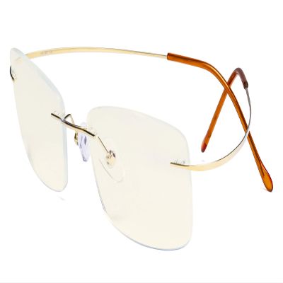 Eyekepper Titanium Rimless Computer Reading Glasses Readers Men Women Gold