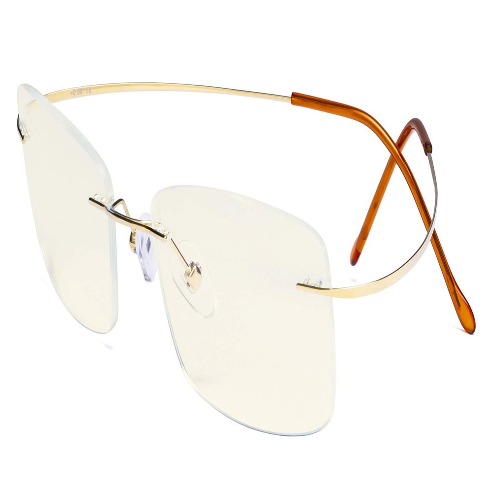 Eyekepper Titanium Rimless Computer Reading Glasses Readers Men Women Gold
