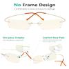 Eyekepper Titanium Rimless Computer Reading Glasses Readers Men Women Gold view 3